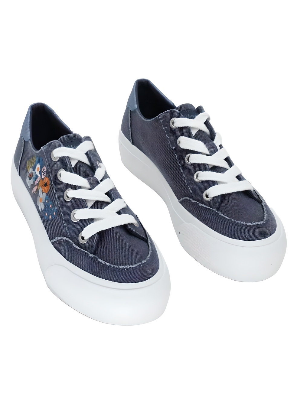 Blowfish Malibu Sadie-Sun 3 Navy Canvas Lace Up Platform Size 10M